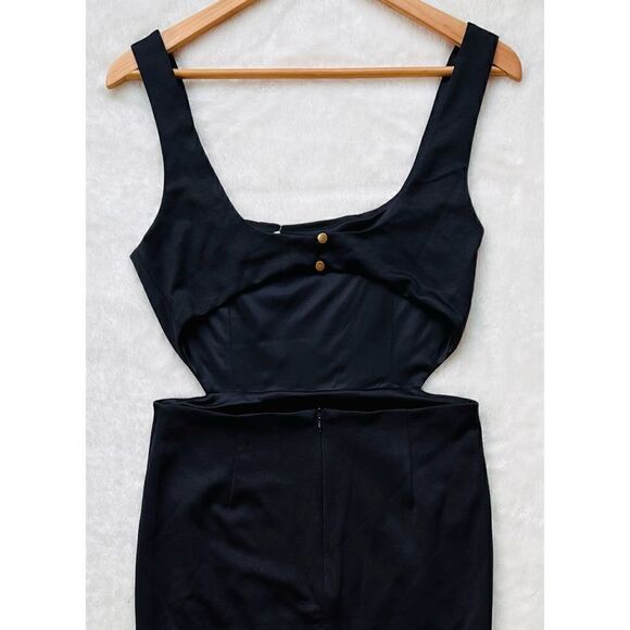 NWT SHOWPO ITZEL CORSET BODICE SIDE CUTOUT MINI DRESS IN BLACK - Picture 15 of 16